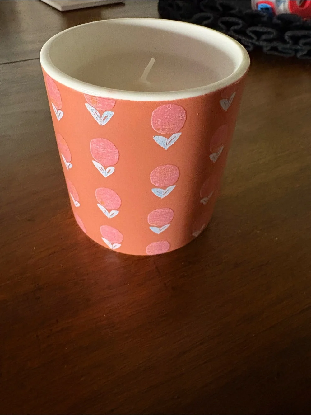 Anthropologie Spring Cottage Fresh Cotton and Neroli Ceramic Candle New 8 oz